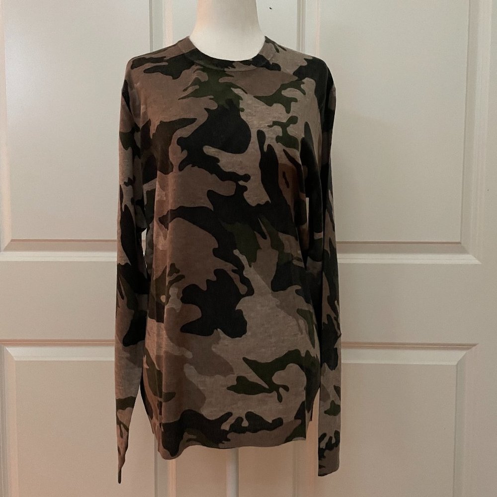 Kennedy Camo Print Cashmere Sweater for Men